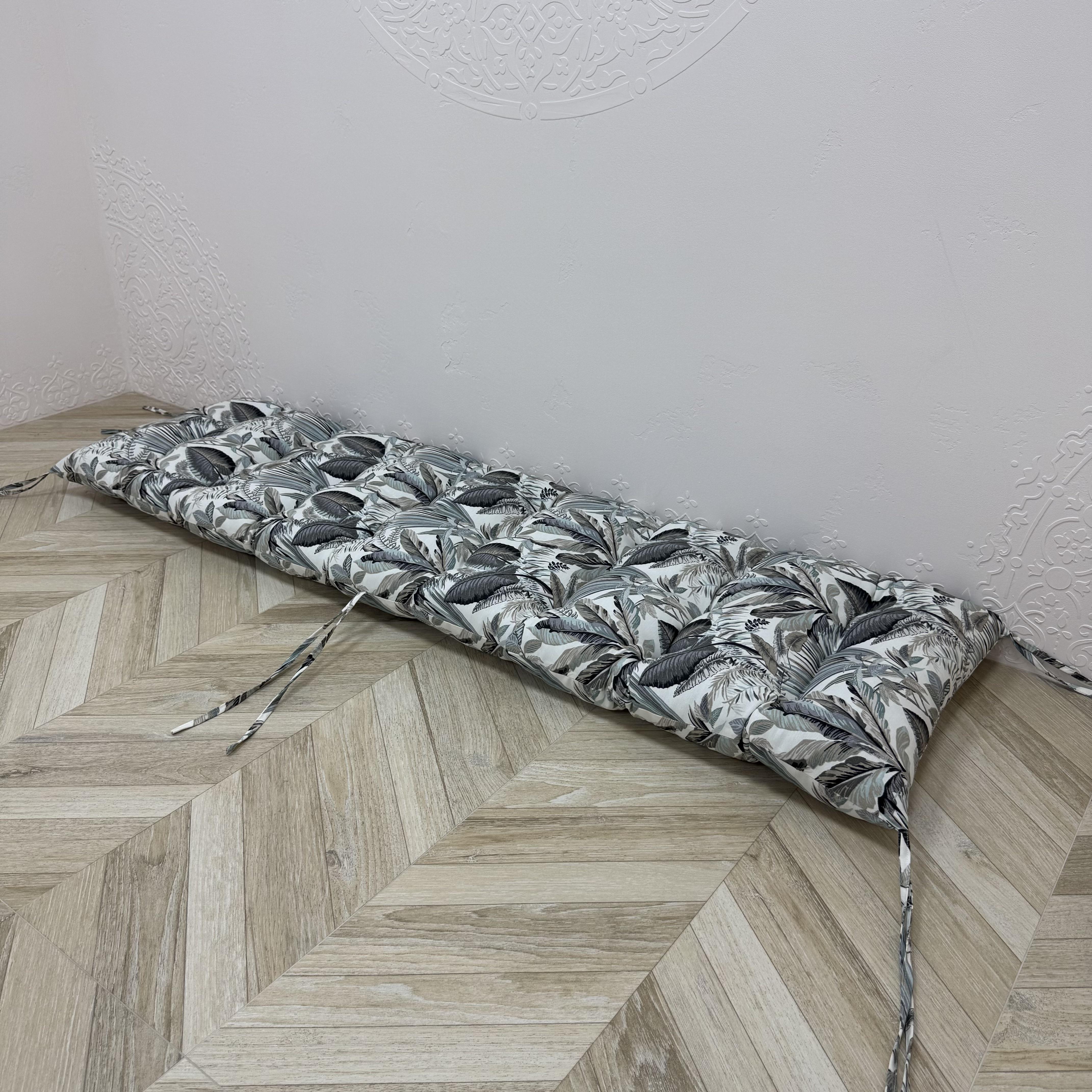 Подушка Comfort Home Tropical forest на подоконники/каркасы/поддоны/садовая мебель панама 150х50 см