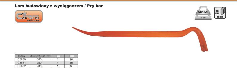 Лом цвяходер Richmann 750 мм (C5881) - фото 4