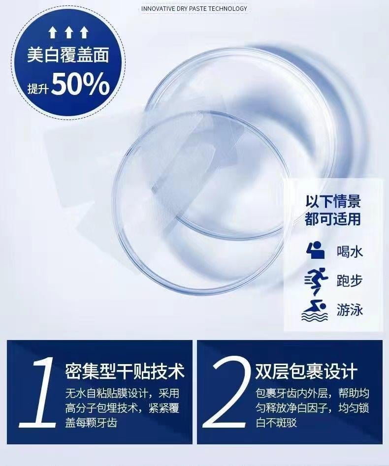 Отбеливающие полоски для зубов 9D WHITE Teeth Whitening Strips от зубного налета 1 пара (0150200) - фото 9