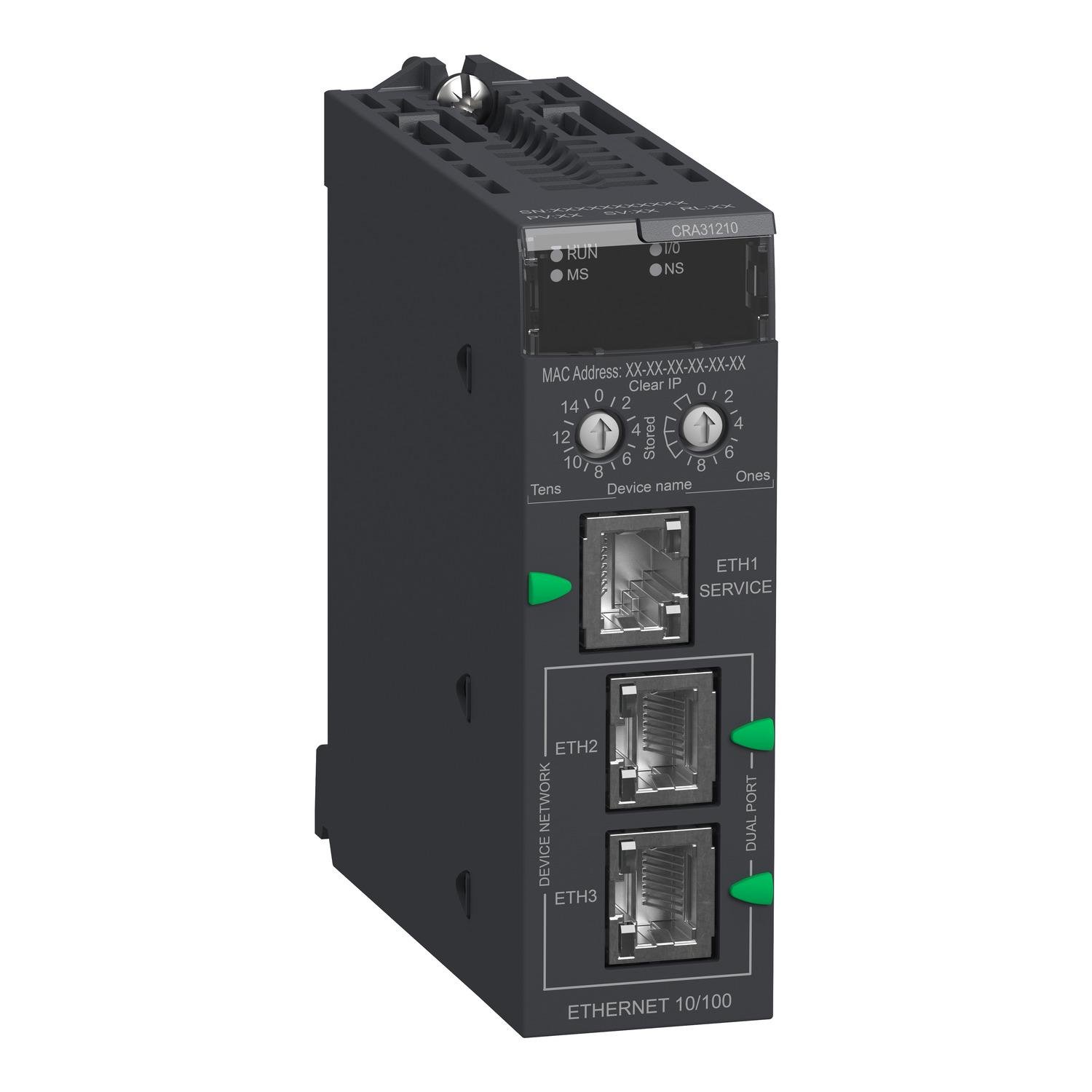 Модуль Schneider Electric X80 RIO 3xEtherNet (BMXCRA31210) Модуль Schneider Electric X80 RIO 3xEtherNet (BMXCRA31210)