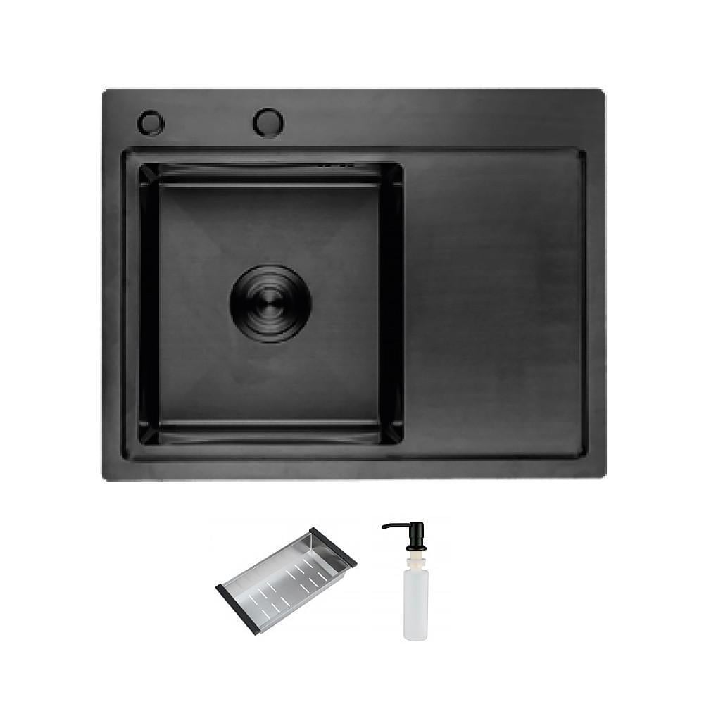 Мойка для кухни ITAL HD6350L левая нержавеющая сталь 630x500 мм Черный (2193388155) Мойка для кухни ITAL HD6350L левая нержавеющая сталь 630x500 мм Черный (2193388155)