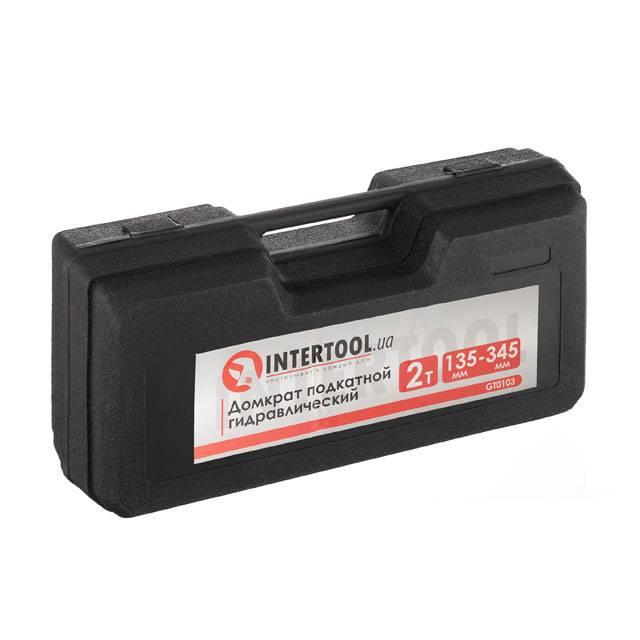 Домкрат гідравлічний Intertool підкатний 2 т у валізі висота підйому 135-345 мм (GT0103) - фото 7 Домкрат гідравлічний Intertool підкатний 2 т у валізі висота підйому 135-345 мм (GT0103) - фото 7