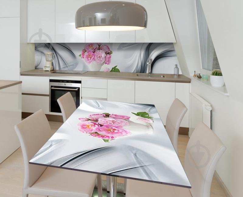 Наклейка 3Д виниловая на стол Zatarga «Пионы в пиале» 650х1200 мм (Z184012/1st) Наклейка 3Д виниловая на стол Zatarga «Пионы в пиале» 650х1200 мм (Z184012/1st)