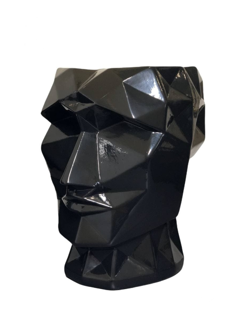 Ваза Nana Ceramics Кай глянец 19 см Черный