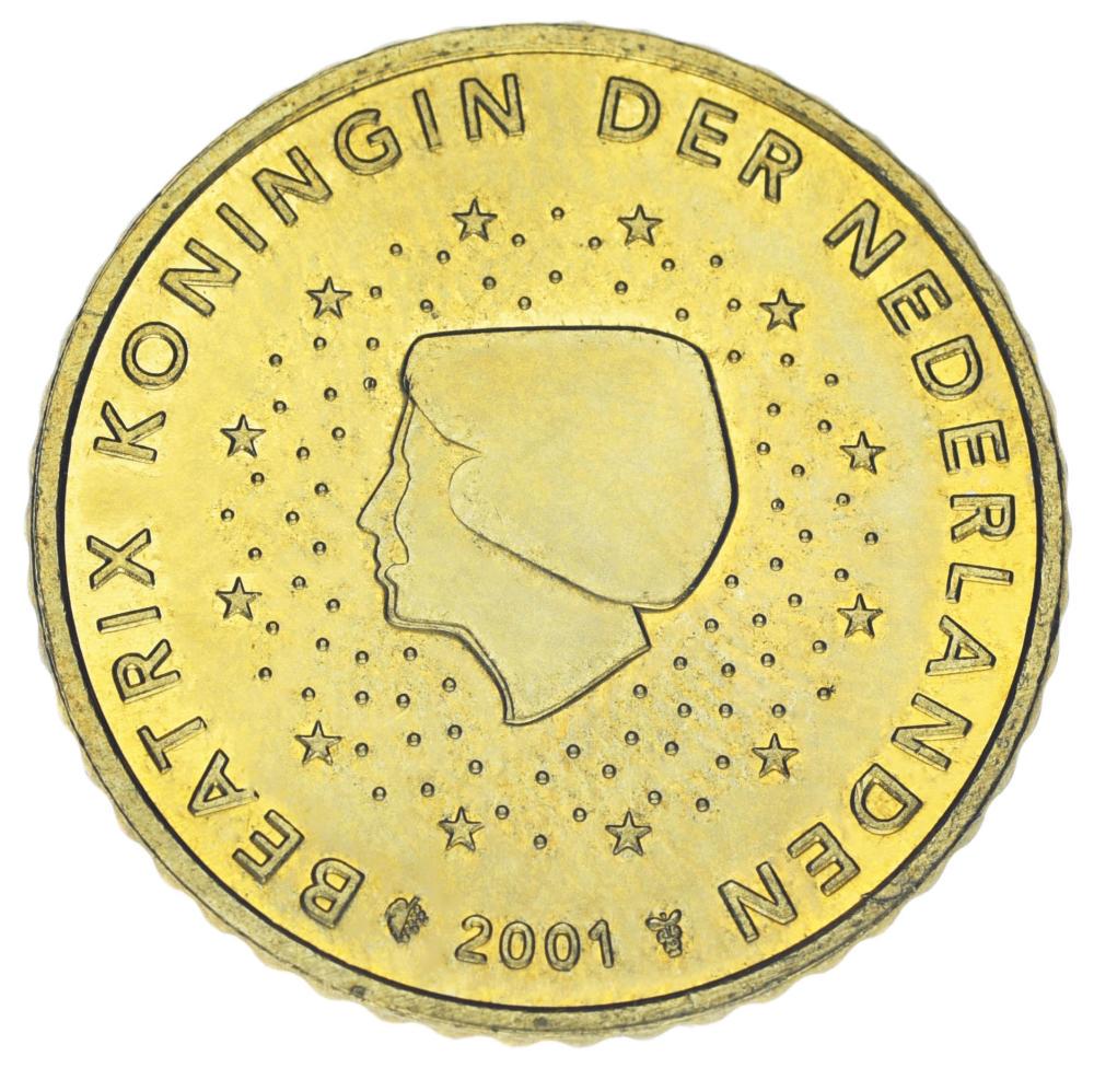 Колекційна монета Нідерланди 50 євроцентів 2001 UNC (М21996)