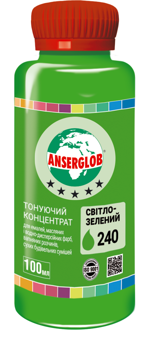 Концентрат тонуючий ANSERGLOB 100 мл 240 Світло-зелений (71598) - фото 1 Концентрат тонуючий ANSERGLOB 100 мл 240 Світло-зелений (71598) - фото 1