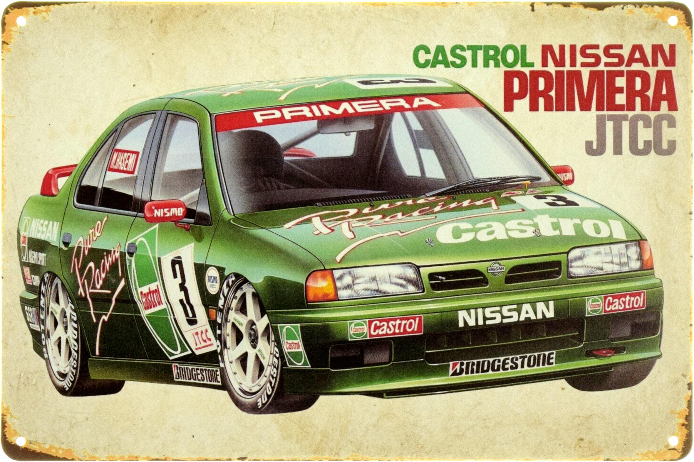 Табличка металлическая "Nissan Primera JTCC" 20x30 см (ms-104098)