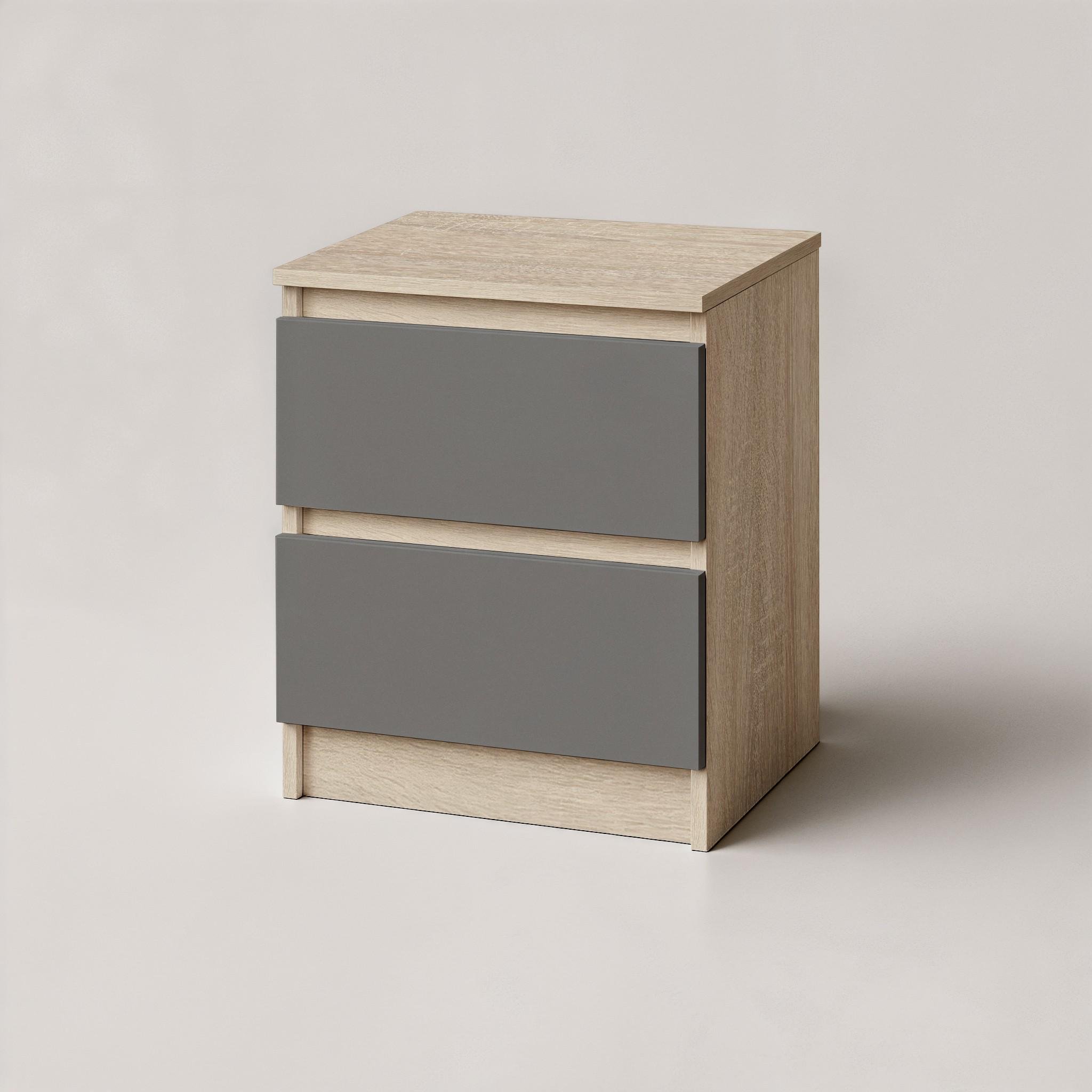 Тумба прикроватная FT-225 400х400х530 мм Дуб Сонома/Антрацит - фото 2