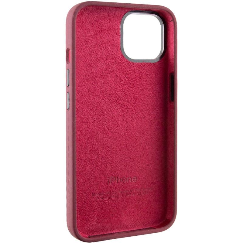 Протиударний чохол Silicone Case Metal Buttons (AA) для Apple iPhone 12 Pro Max (6.7") Бордовий / Plum - фото 6