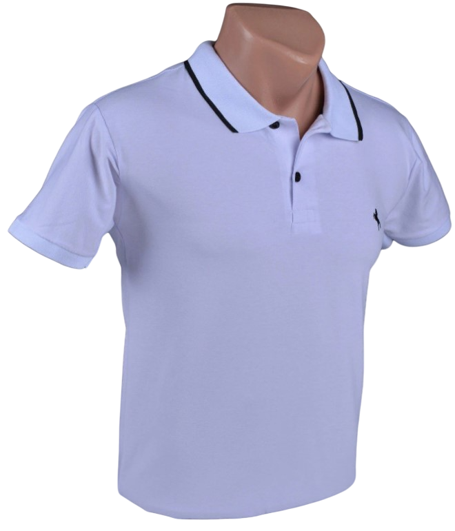 Футболка мужская с воротничком L р. 46 Белый