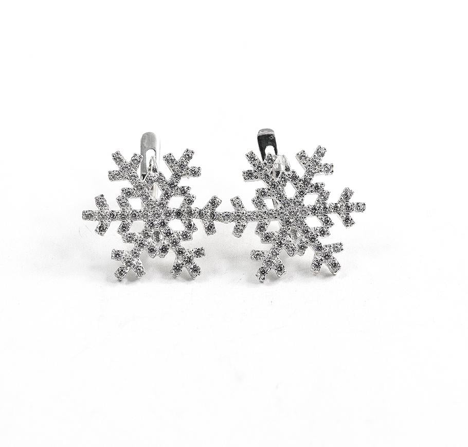 Сережки Maxi Silver 8752 Сніжинка (88752)