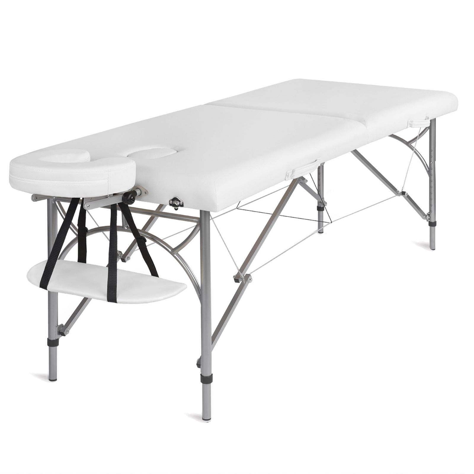 Стол массажный алюминиевый складной двухсекционный Medimas Ultra-2 195x70 см Белый