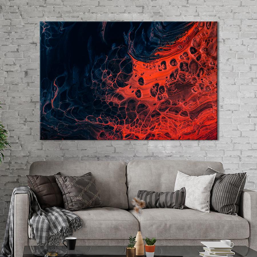 Картина Абстракция Брызги лавы 120x80 см (A965-1)