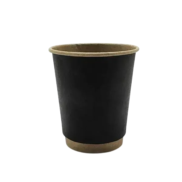 Стакан бумажный одноразовый крафтовый 250 мл 10 шт. Черный (DC-0016)