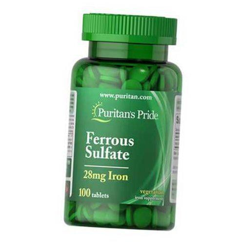 Сульфат железа Puritan's Pride Iron Ferrous Sulfate 28 100 таблеток (36367241)