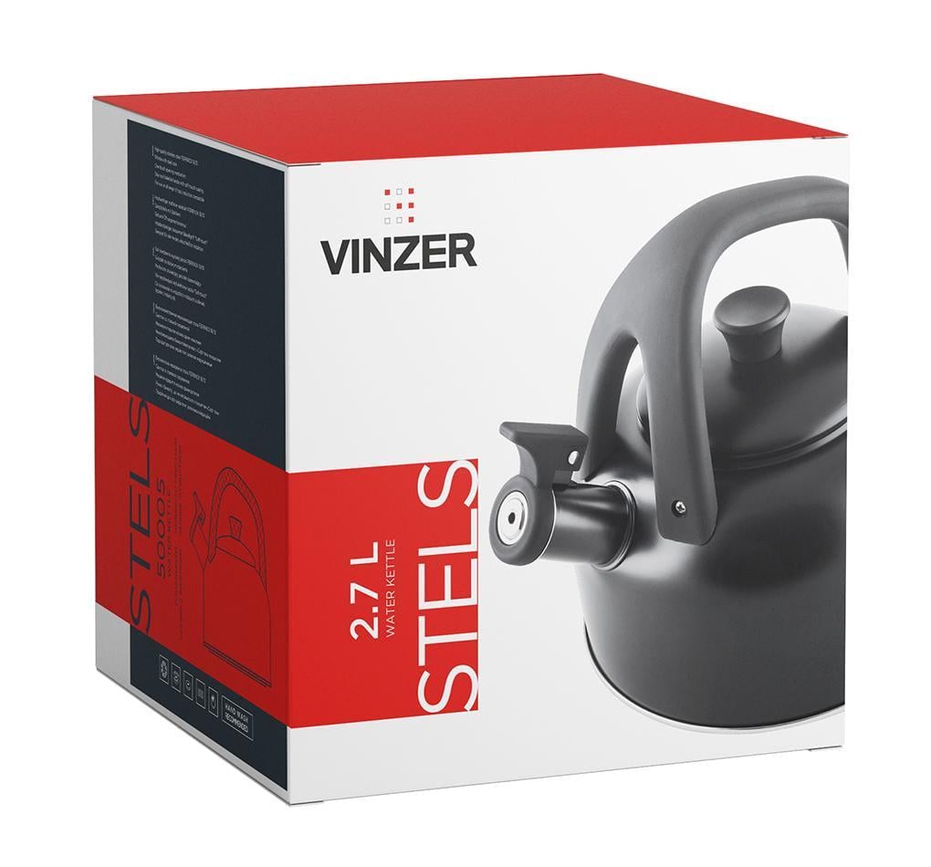 Чайник зі свистком Vinzer Stels 2,7 л (50005) - фото 3 Чайник зі свистком Vinzer Stels 2,7 л (50005) - фото 3