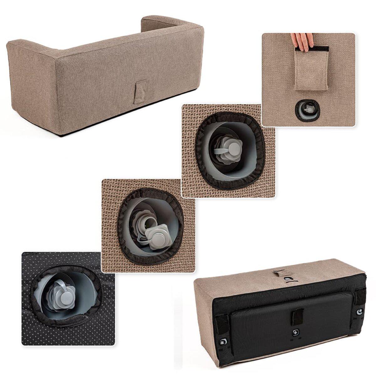 Комплект надувних меблів диван і 2 крісла Коричневий (SW-00002657) - фото 6