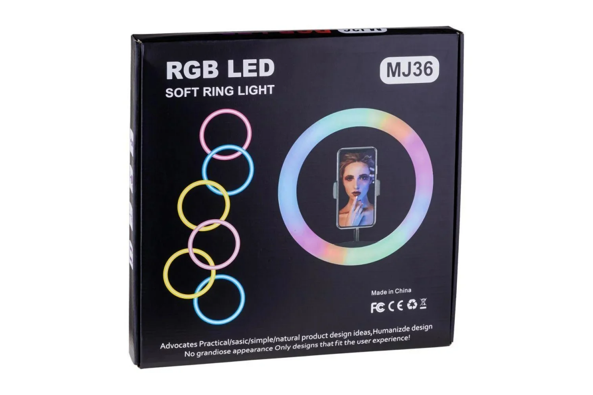 Кольцевая лампа LED Ring RGB MJ 36 с пультом 36 см (1485064205) - фото 4 Кольцевая лампа LED Ring RGB MJ 36 с пультом 36 см (1485064205) - фото 4