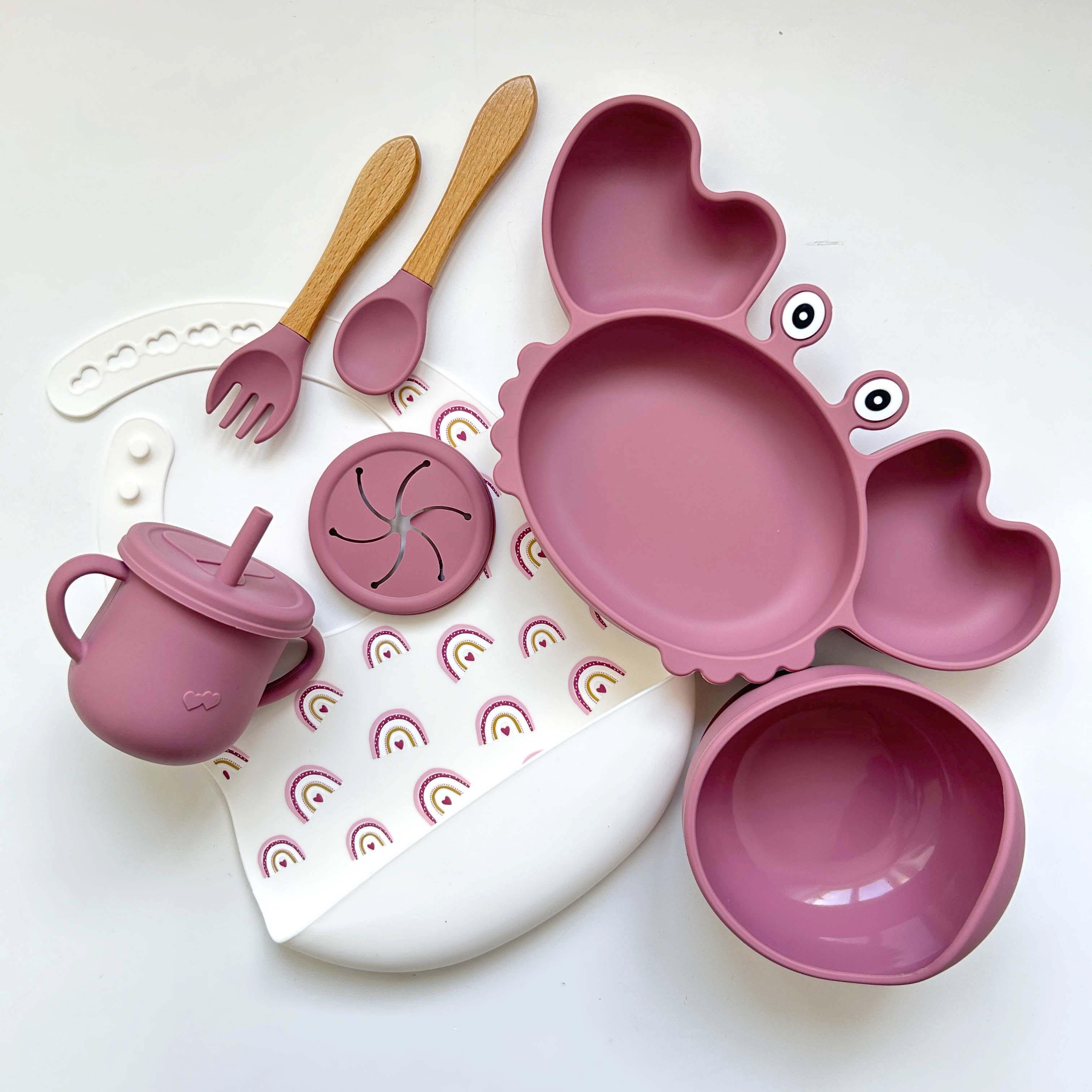 Набор детской посуды Краб img_e0525 Y19 Темно-розовый (65656)