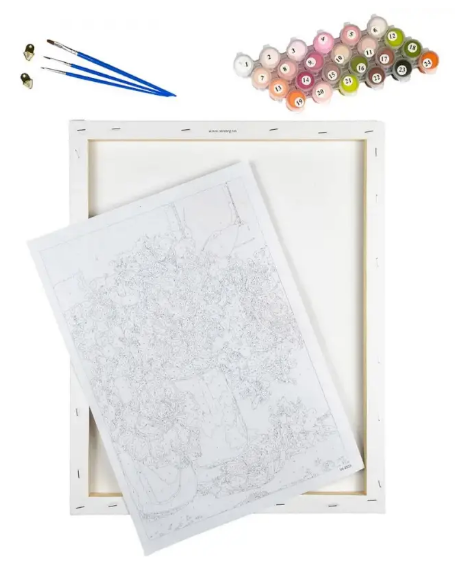 Картина за номерами Strateg Пристрастне побачення з лаком та рівнем 40x50 см (VA-2592) - фото 2 Картина за номерами Strateg Пристрастне побачення з лаком та рівнем 40x50 см (VA-2592) - фото 2