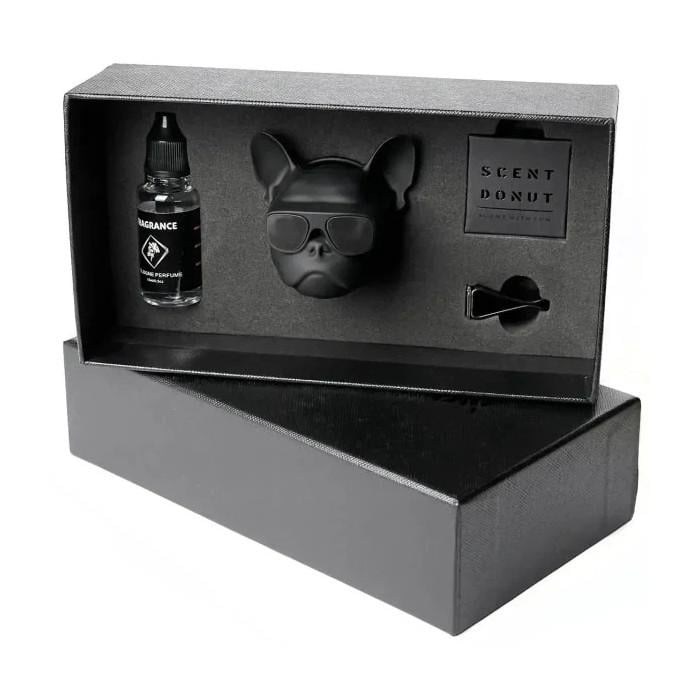 Ароматизатор автомобильный Бульдог в дефлекторе Черный (4300-Leader)