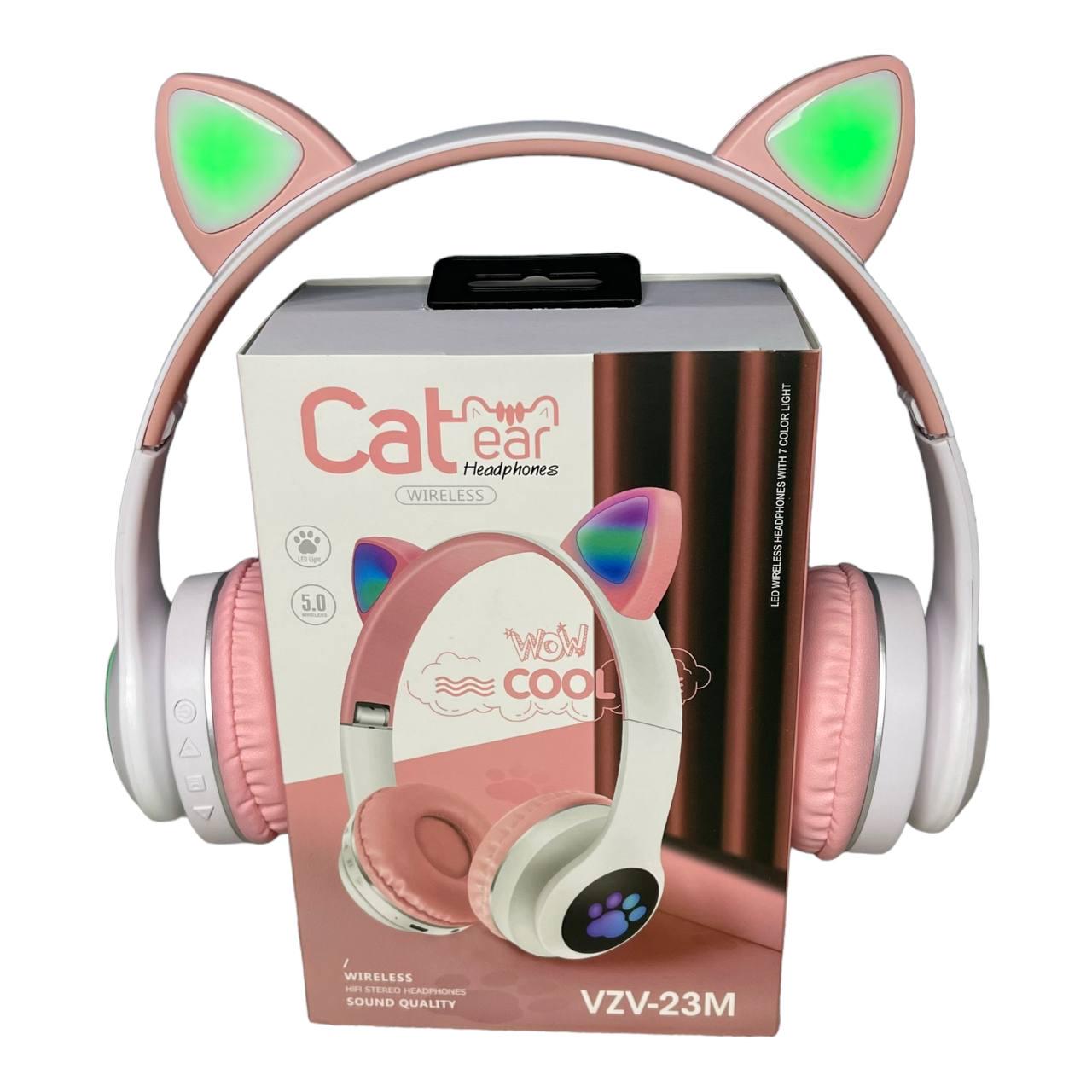 Навушники дитячі Cat ear vzv-23m Bluetooth з вушками підсвічування Білий (374578456) - фото 5