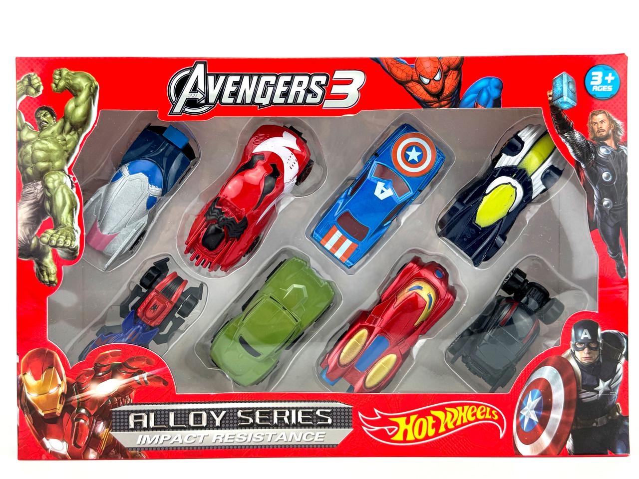 Игровой набор машинок Hot Wheel Герои Marvel и DC 8 шт. (324-014)