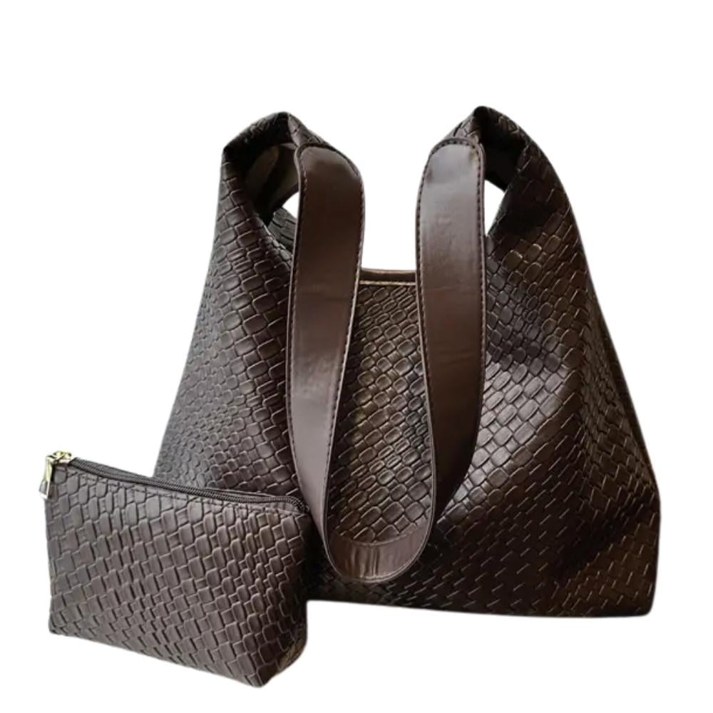 Шоппер Liora з одним великим відділенням та косметичкою Коричневий (LR 3833 BN) - фото 4