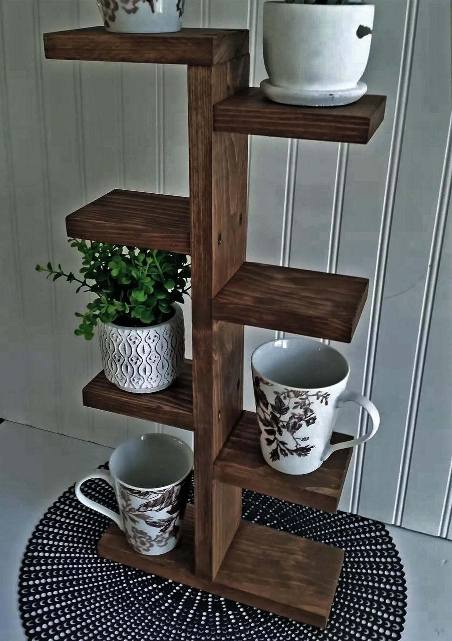 Стойка для кружек из дерева Вавери Капучино (СДК-007109) - фото 1 Стойка для кружек из дерева Вавери Капучино (СДК-007109) - фото 1