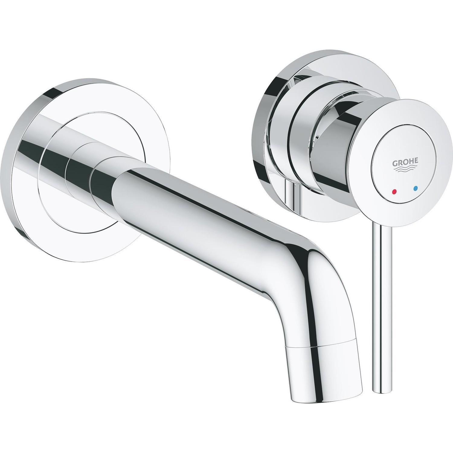 Смеситель для умывальника Grohe BauClassic 2029200С настенный однорычажный Хром (160680)