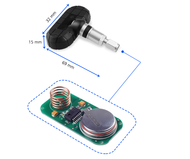 Система контроля давления и температуры в шинах TPMS T881 внутренние датчики - фото 3