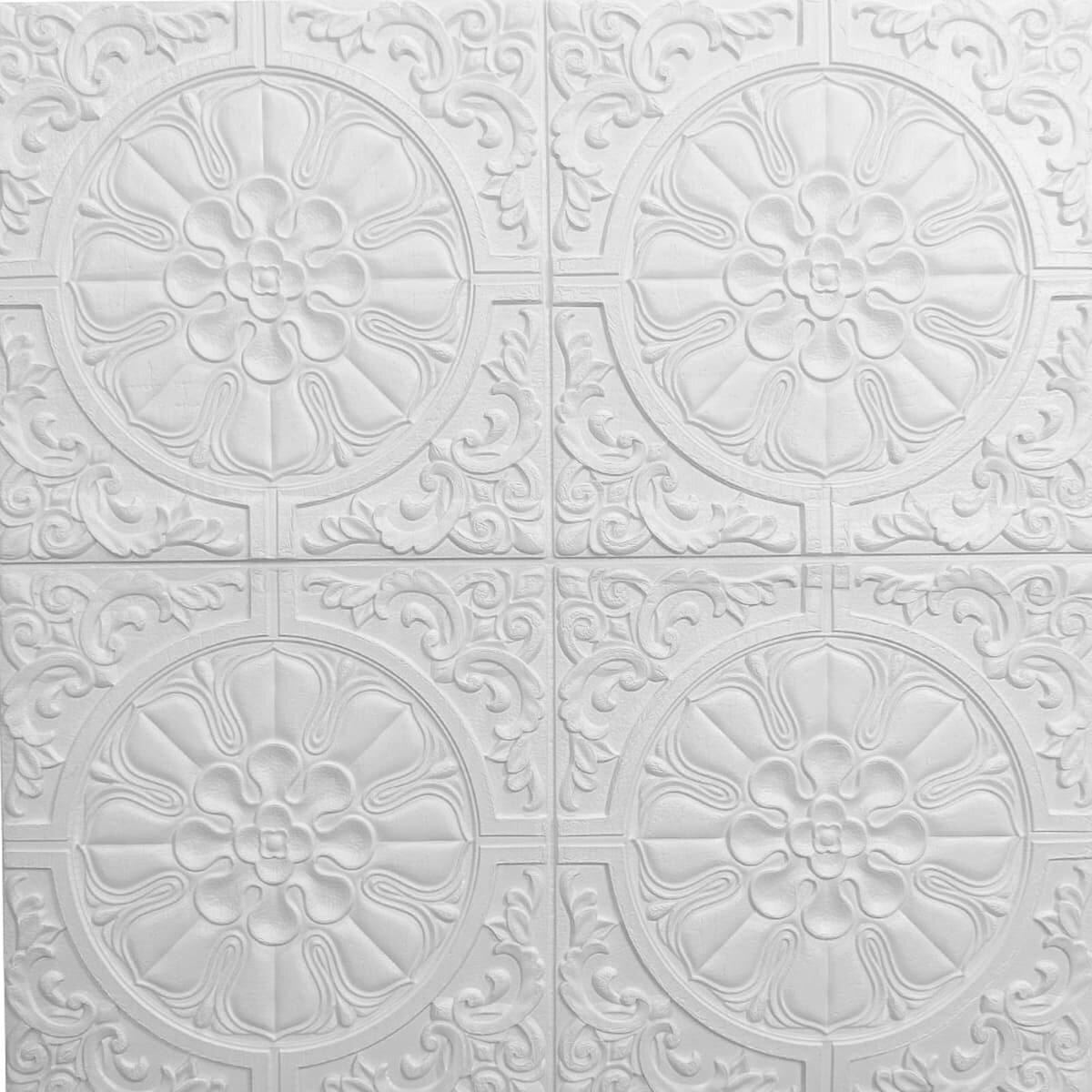 3D-панель Sticker Wall SW-00000252 самоклеящаяся 700x700x7,5 мм Белый (1323514639)