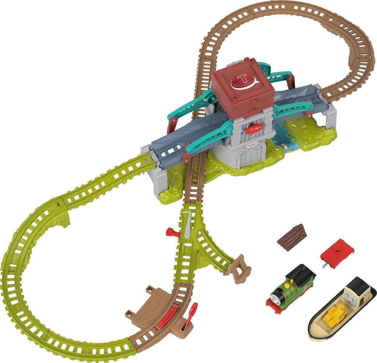 Железная дорога Thomas & Friends Fisher-Price Путешествие через мост из Перси и Булстроуд говорящих (HWY23)