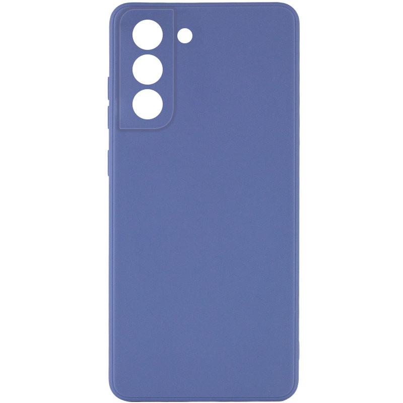 Противоударный силиконовый чехол Epik для Samsung Galaxy S21 FE Candy Full Camera Голубой/Mist blue