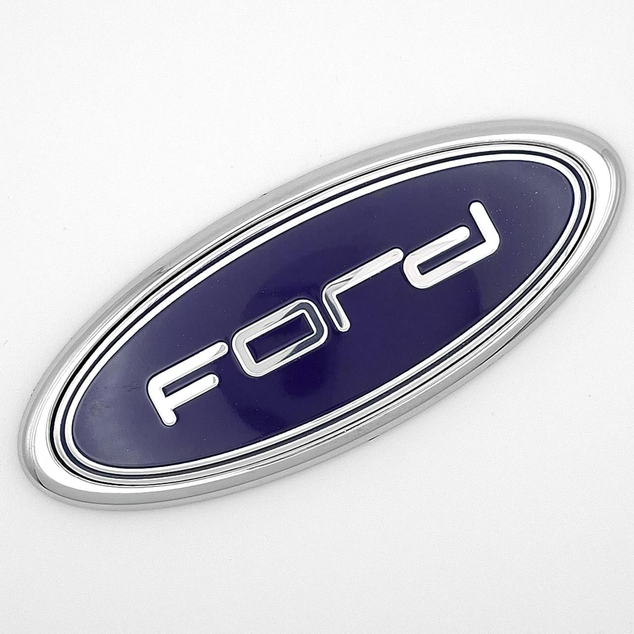 Емблема Ford 114х45 мм Хром/Синій new style (2798132984)