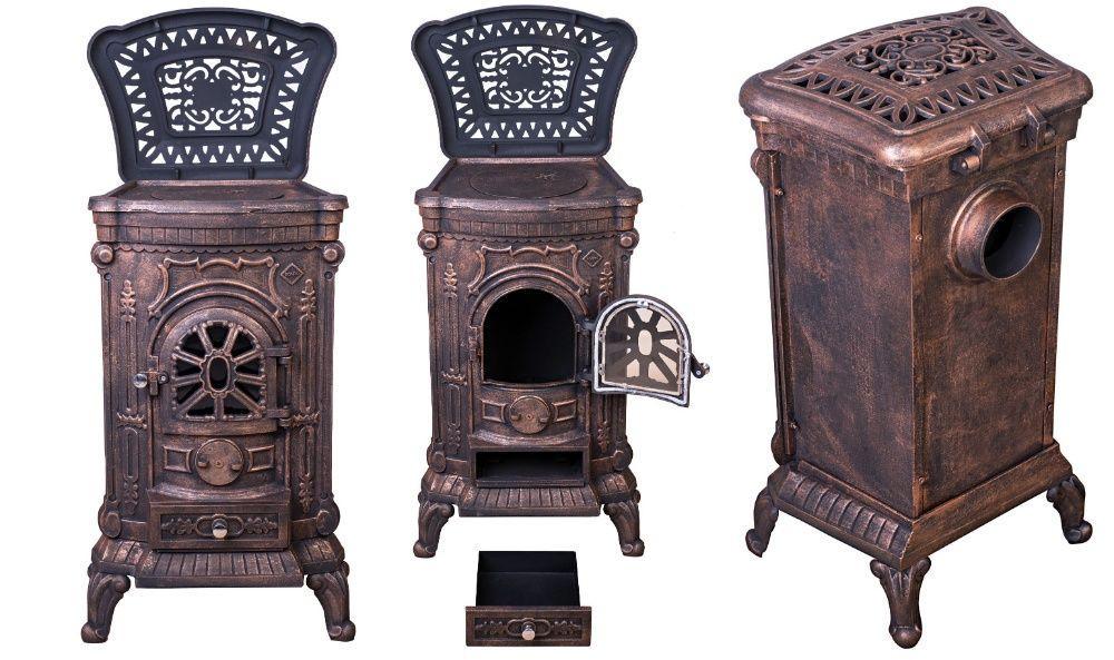 ᐉ Печь-камин чугунная Eurokom Ambra с варочной поверхностью 9 кВт ...