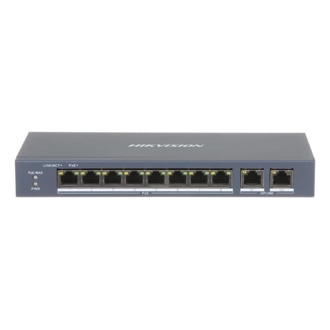 Коммутатор неуправляемый Hikvision DS-3E0310P-E/M B PoE 10 портов