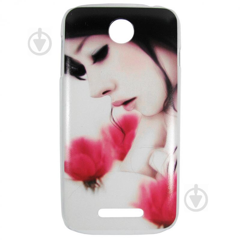 Чехол с рисунком Printed Plastic для Lenovo A760 Девушка среди цветов (hub_fqtN03197)