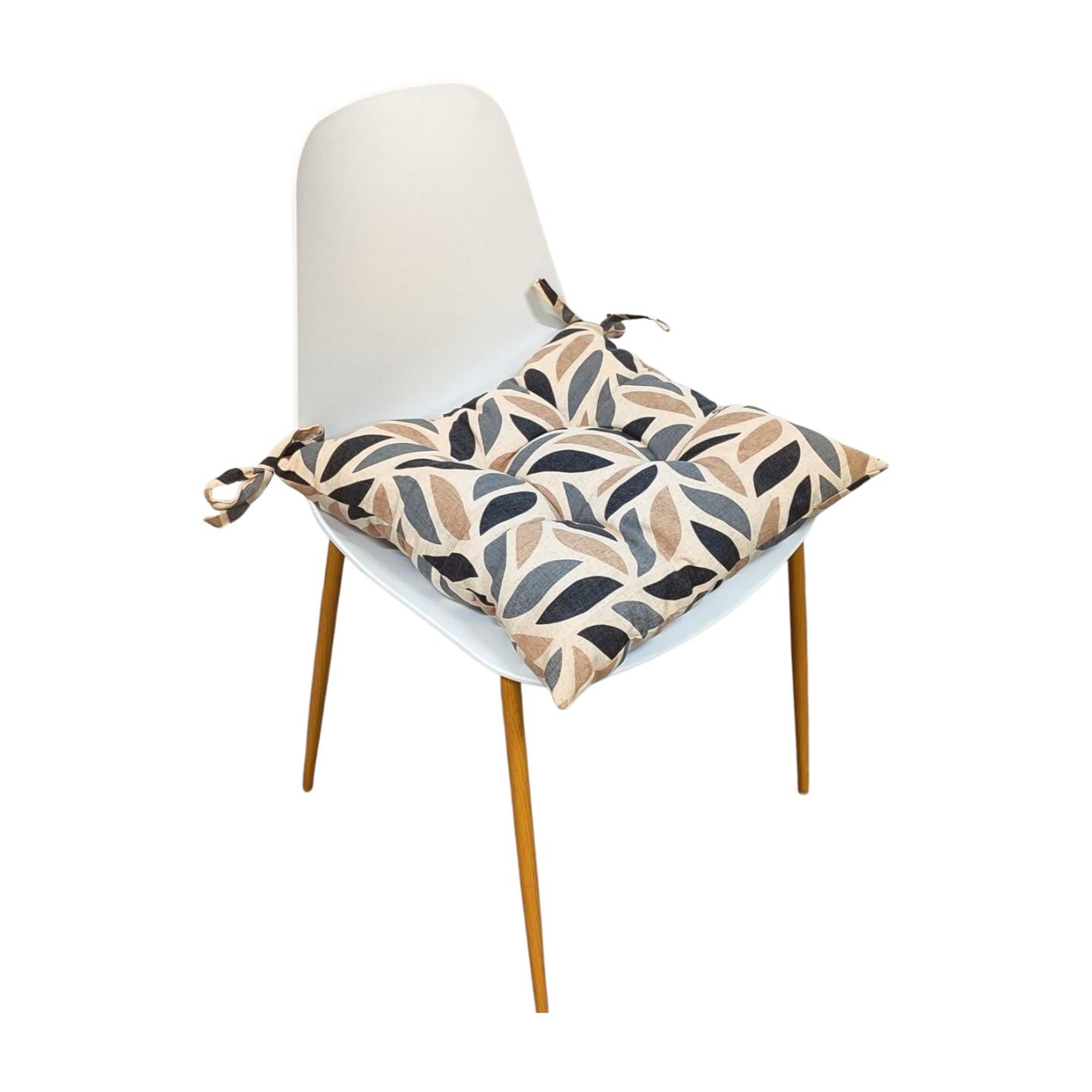 Подушка для стула eGarden GEO GRIS холофайбер с завязками 40x40x8 см (5669)