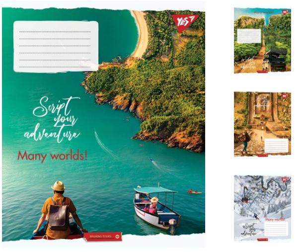 Зошити учнівські у лінійку YES Many worlds! 96 арк. 5 шт. в уп. (MTT-163272)