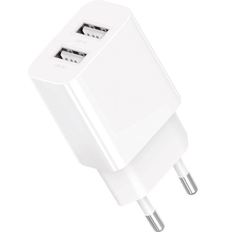 Зарядний пристрій мережевий Gelius Simple GP-HC059 2USB/2,4A з кабелем Lightning White - фото 2