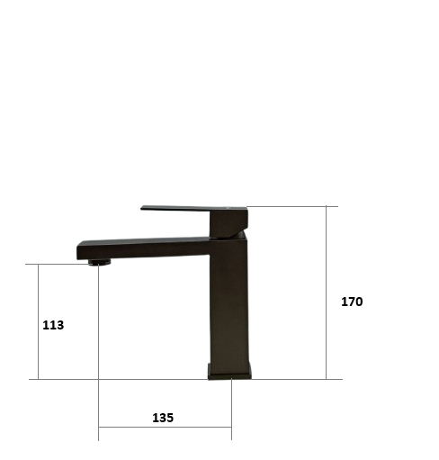 Смеситель для раковины Cubo 40102 Graphite (8231.401.1628) - фото 4