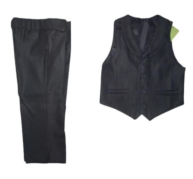 Костюм для хлопчика Suzie в смужку жилет і штани 86 см Чорний