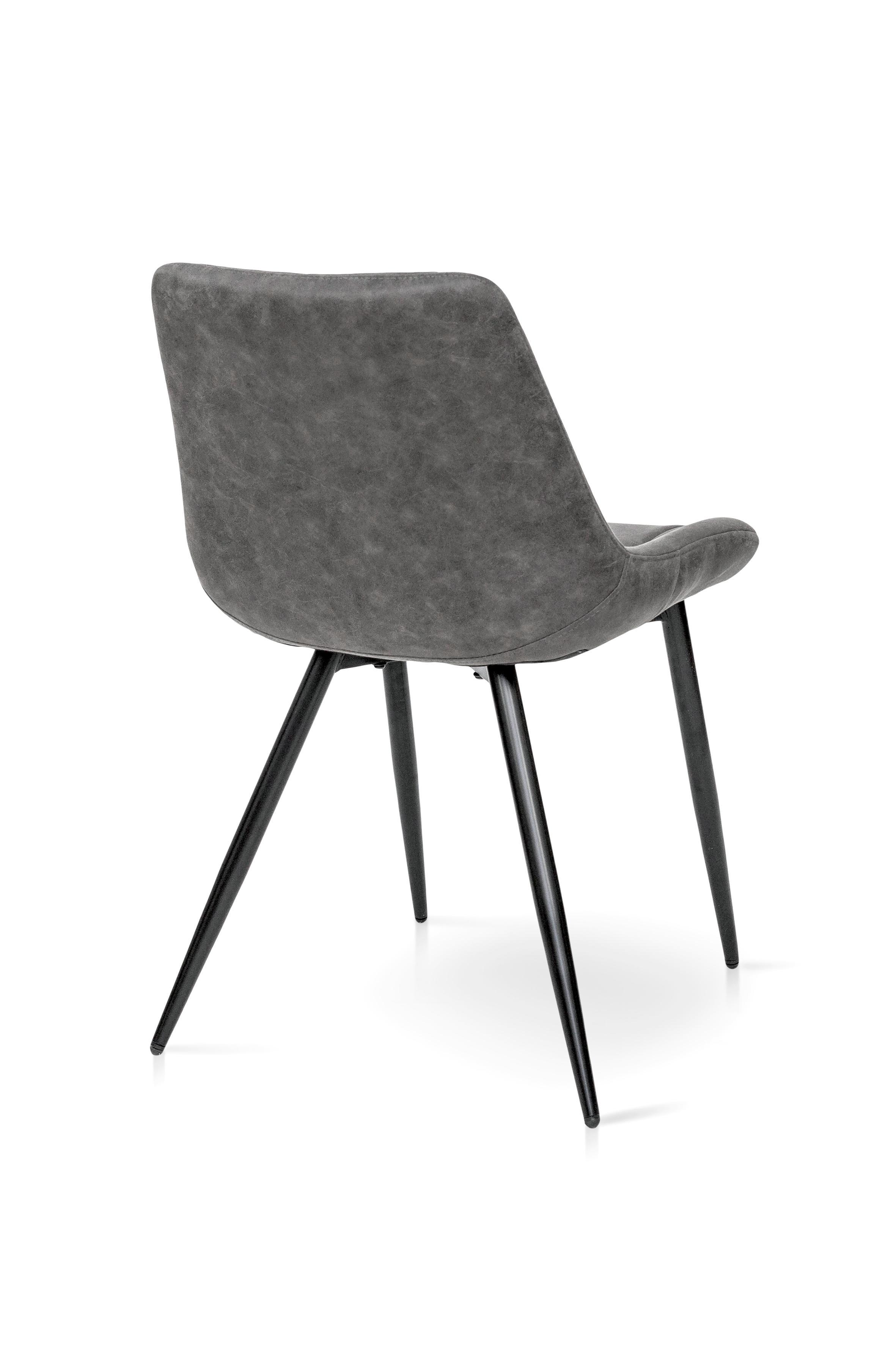 Стілець для кухні та вітальні ГРЕЙС Крокус 570х800х500 мм Чорний/Сірий кварц (GAА0056318) - фото 4 Стілець для кухні та вітальні ГРЕЙС Крокус 570х800х500 мм Чорний/Сірий кварц (GAА0056318) - фото 4