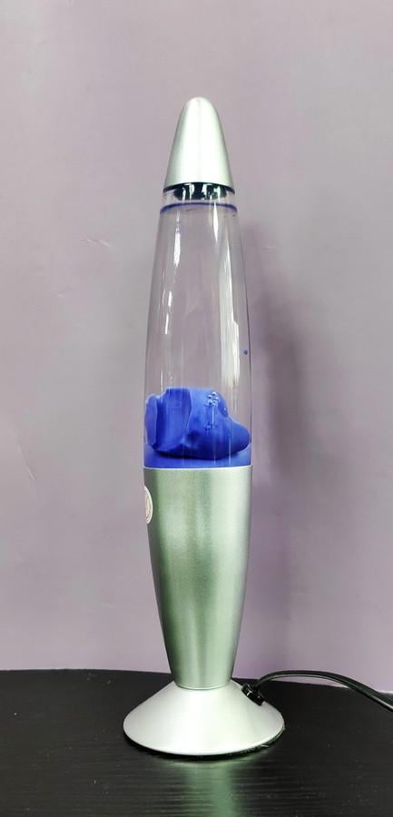 Настільна лава-лампа 35W 41 см Синій (KM-1031/CB)