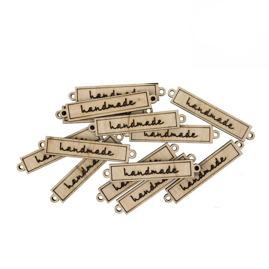 Заготовка мини для декупажа Rosa Talent Тег "Handmade" 3 фанера 5,0х1,0 см 10 шт. (4823098504320)