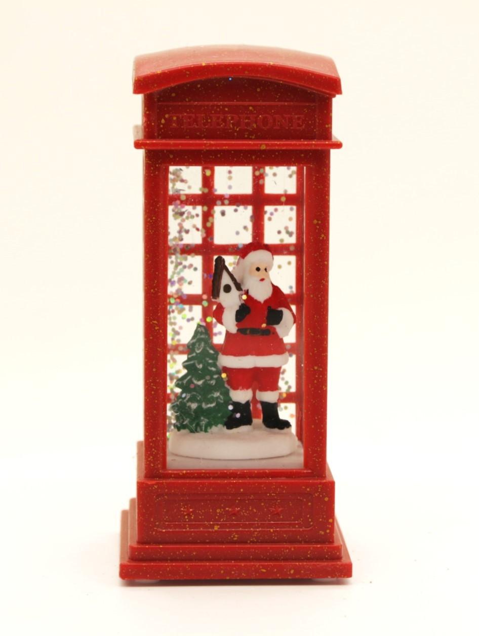 Новогодний ночник со снегом декоративный Санта с елкой с подсветкой (923) Новогодний ночник со снегом декоративный Санта с елкой с подсветкой (923)