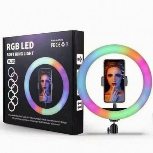 Кільцева лампа RGB з тримачем для телефону 30 см