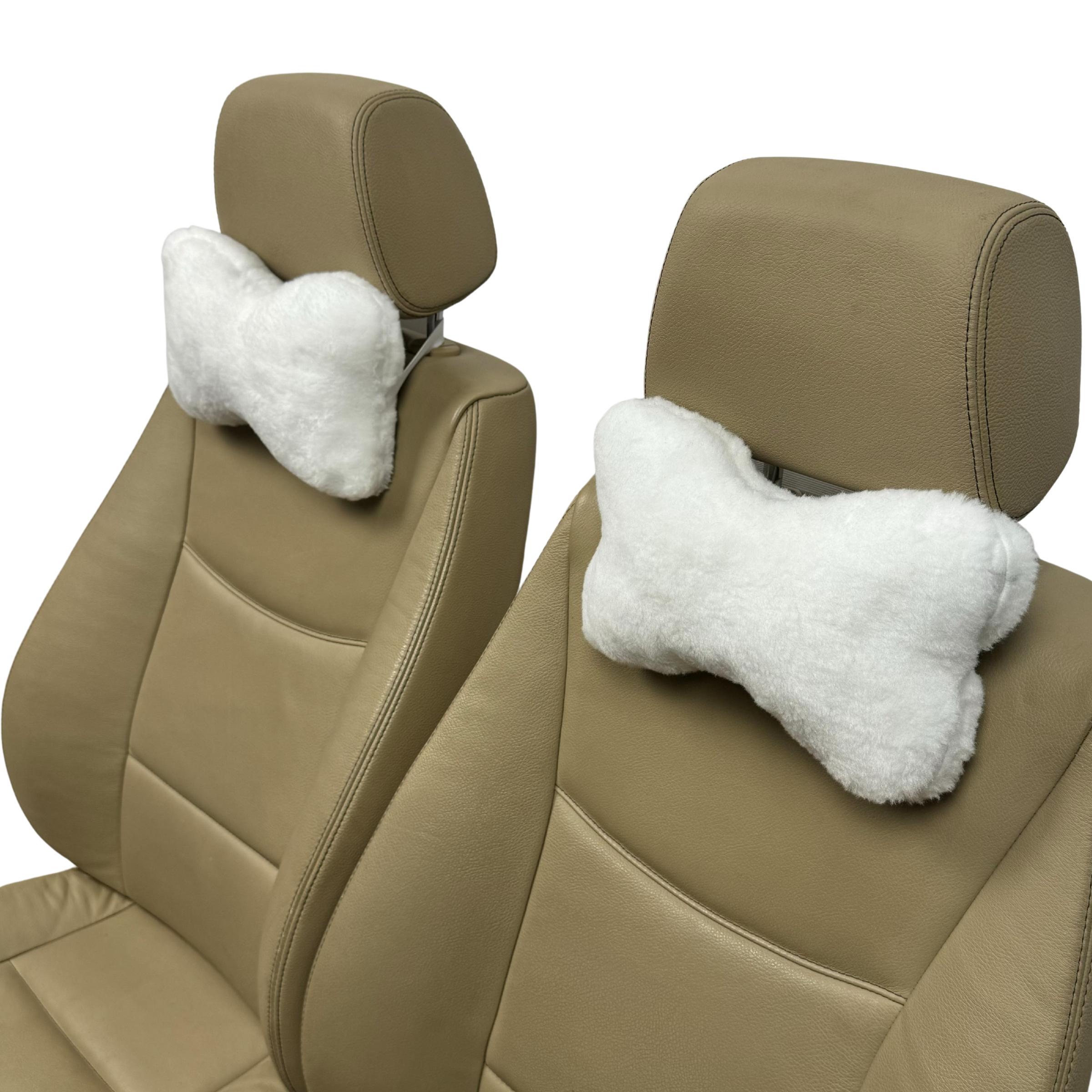 Автомобильные подушки на подголовник из эко-меха 2 шт. Белый (807) Автомобильные подушки на подголовник из эко-меха 2 шт. Белый (807)