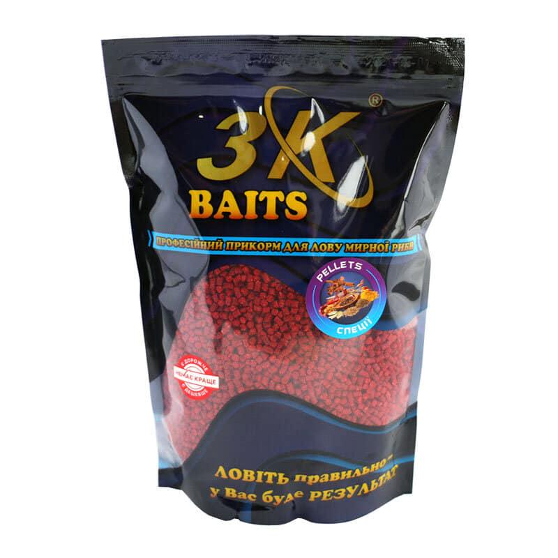 Пеллетс 3KBaits 2 мм 800 г Специи (3KB1203)